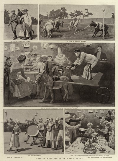 Britse festiviteiten in Opper-Egypte door John Charles Dollman